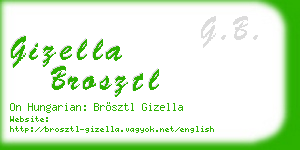 gizella brosztl business card